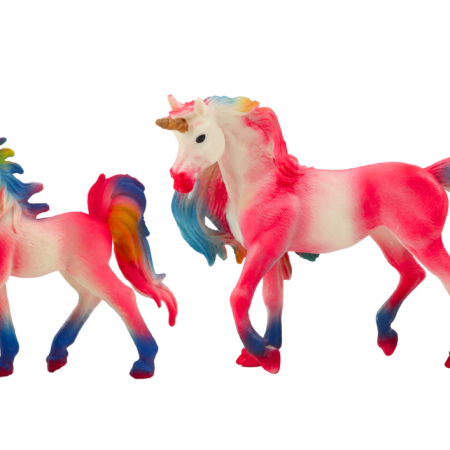 Gyűjthető figurák Unicorn babarózsaszínnel 2 db