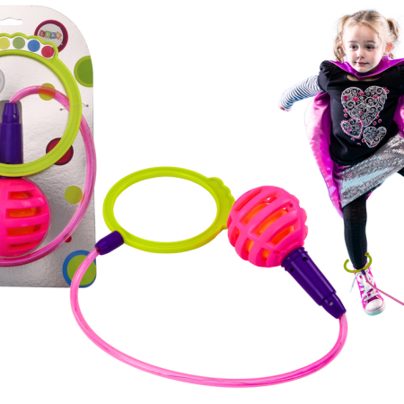 Hula Hoop ugrójáték a lábán rózsaszín LED-ekkel