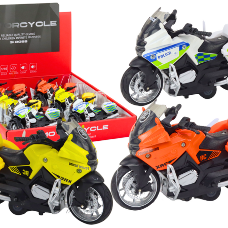 Súrlódó meghajtású sportmotor 3 mintás sárga narancssárga fehér