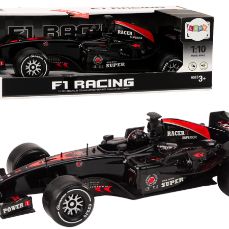 1:10 fekete F1-es versenyautó hangokkal