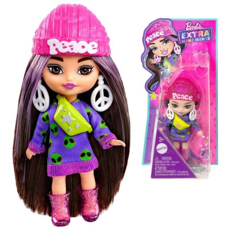 Stílusos divatbaba Barbie Extra Mini Minis kiegészítőkkel HLN46