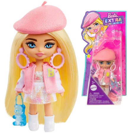 Stílusos divatbaba Barbie Extra Mini Minis barettben