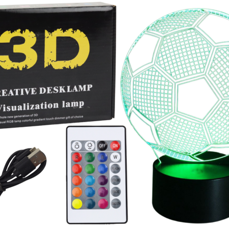 Vezeték nélküli lámpa LED 3D futballlabda távirányítóval