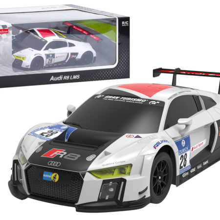 Sportautó AUDI R8 LMS távirányító RC 1:24 fehér fekete