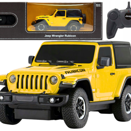 JEEP Wrangler JL Rubicon 1:24 sárga RC távirányítós terepautó