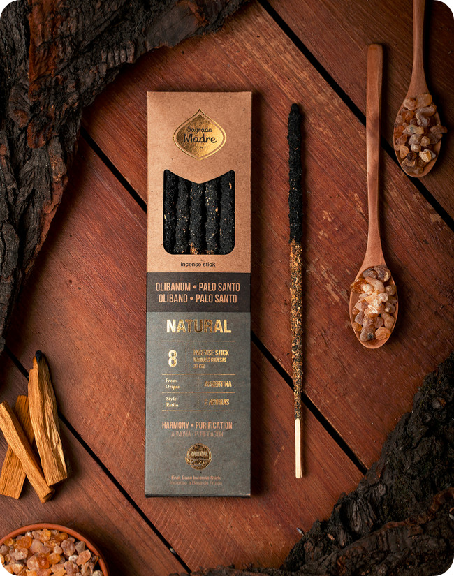 Sagrada Madre - Natural Doble Olibanum Palo Santo Füstölőpálca