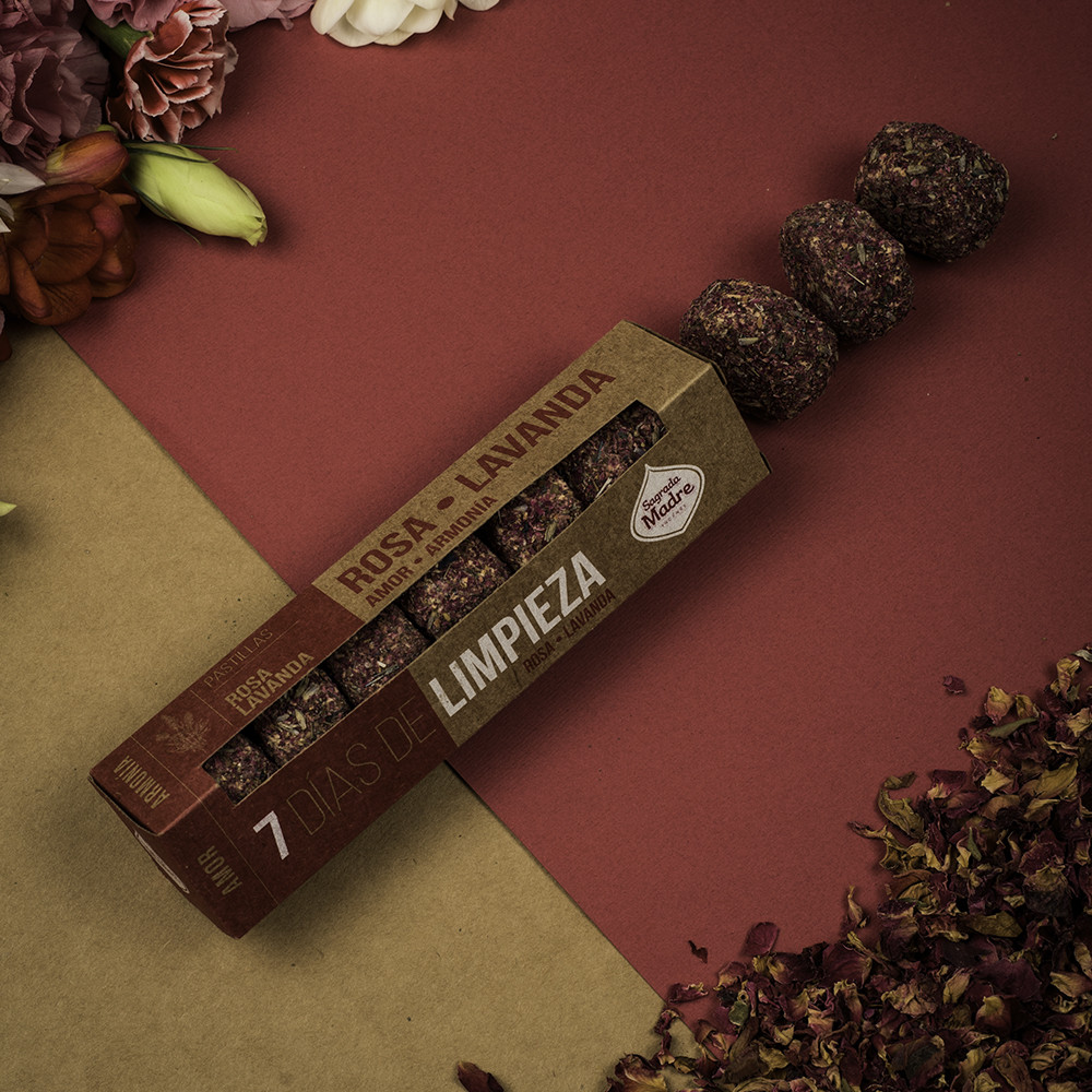 Sagrada Madre - Limpieza 7 napos Rosa Lavanda Rózsa és Levendula Füstölő korong