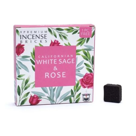 Aromafume - White Sage & Rose - Fehér Zsálya és Rózsa füstölőkocka