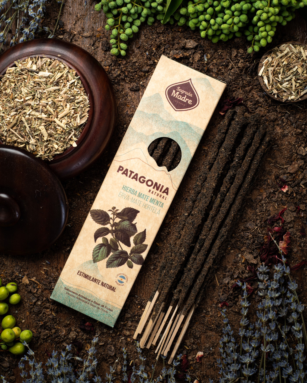 Sagrada Madre Patagonia sorozat - Yerba Mate Menta füstölő – Mentás