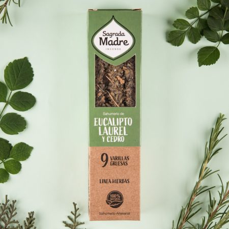 Sagrada Madre - Eukaliptusz - Babérlevél - Cédrus 9 szál Füstölőpálca