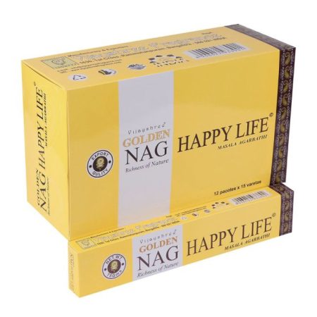 Golden Nag Happy Life - Boldog Élet masala füstölő