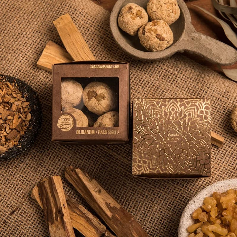 Sagrada Madre - Olibanum - Palo Santo - Tömjén és Palo Santo Gyógynövény Golyó