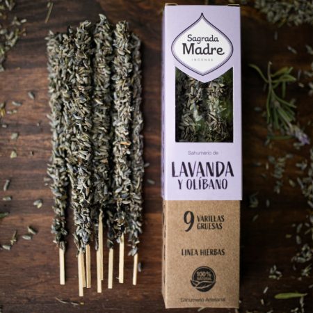 Sagrada Madre - Levendula virágok és Tömjén 9 szál Füstölőpálca