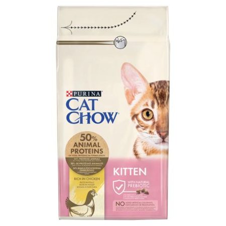 CAT CHOW Kitten Csirkében gazdag száraz macskaeledel 15 kg