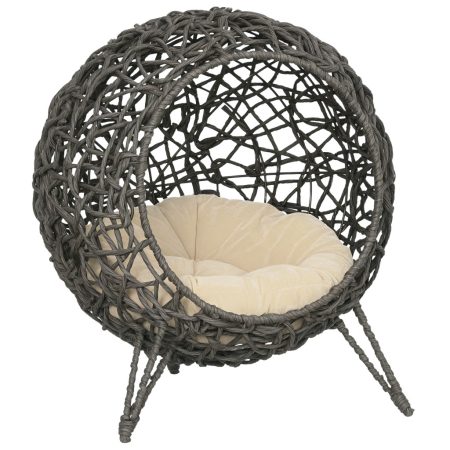Rattan macskaház párnákkal