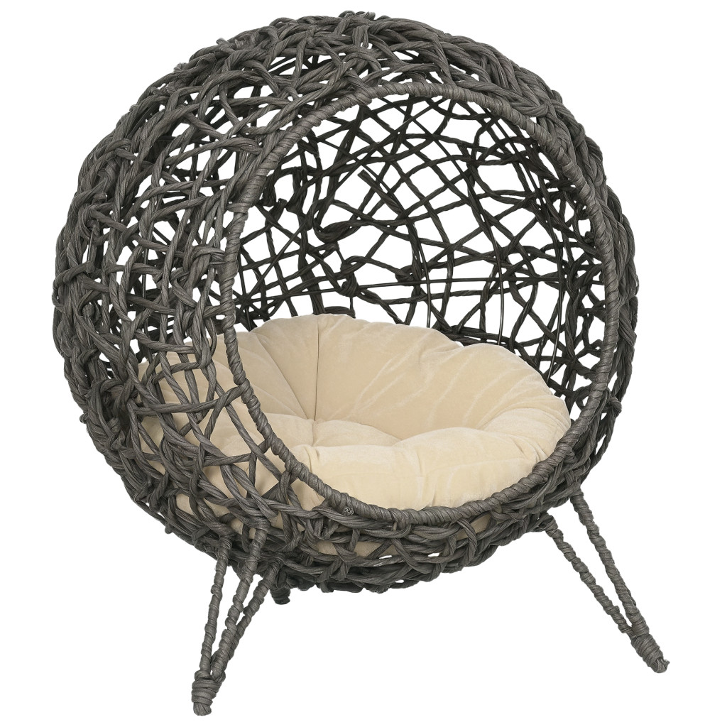 Rattan macskaház párnákkal