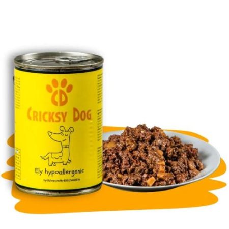 Ely Hipoallergén nyulas nedves kutyaeledel – 410 g - 12-es pack