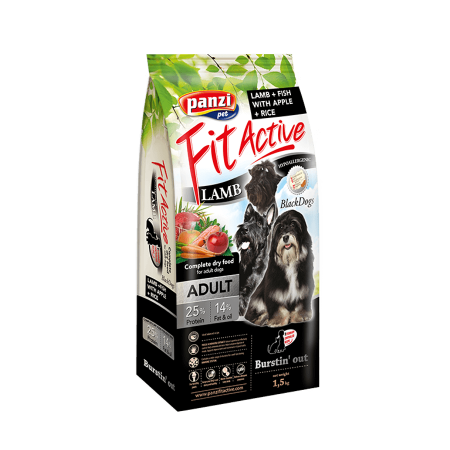 Panzi FitActive Hypoallergenic Black Dogs Lamb