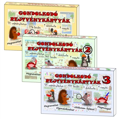 Gondolkodó - Rejtvénykártyák TRIPLA csomag