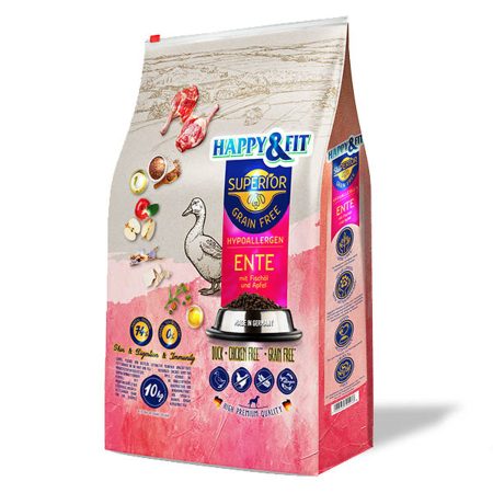 Happy&Fit Superior Grain Free Hipoallergén (kacsa