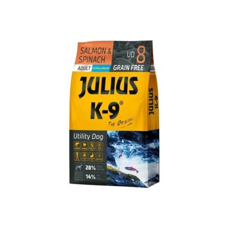Julius-K9 GF Hypoallergenic Utility Dog Adult Salmon & Spinach 3x10 kg