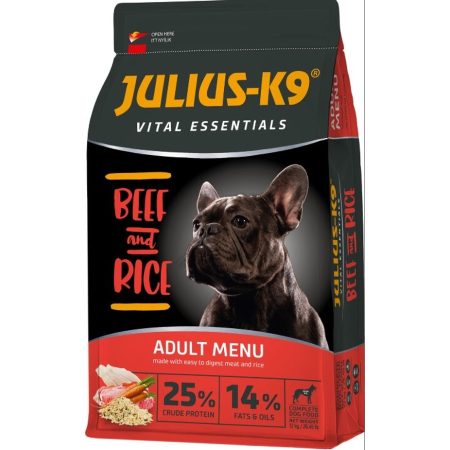 JULIUS-K9  Vital Essentials ADULT BEEF&Rice 2x12kg