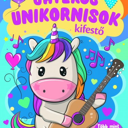 Játékos unikornisok - kifestő