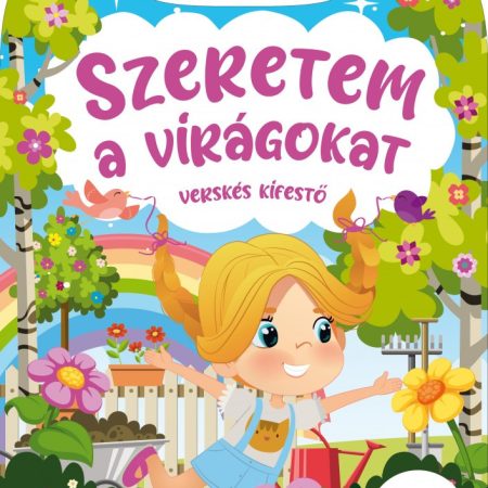 Szeretem a virágokat versikés kifestő
