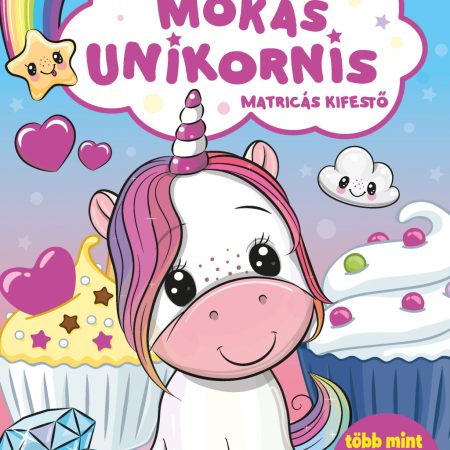 Mókás unikornis - matricás kifestő
