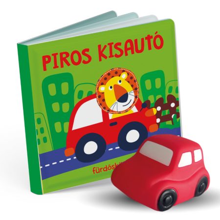 Piros kisautó - fürdőskönyv játékkal
