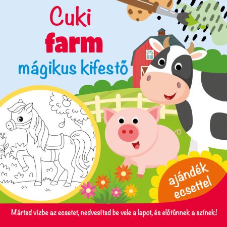 Cuki farm - mágikus kifestő - ajándék ecsettel