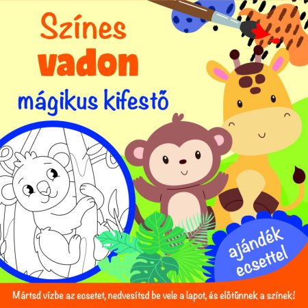 Színes vadon - mágikus kifestő - ajándék ecsettel