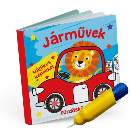 Járművek fürdőskönyv - színváltós