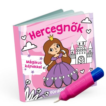 Hercegnők fürdőskönyv - színváltós