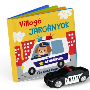 Villogó járgányok fürdőskönyv játék figurával