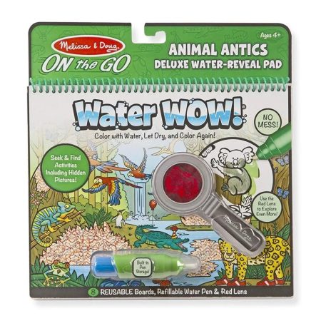 Melissa & Doug: Water Wow! Deluxe rajzolás vízzel - Állati bohócságok