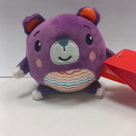 Fisher-Price: Puha állatbarát plüss 10 cm-es - lila maci