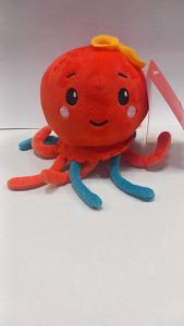 Fisher-Price: Puha állatbarát plüss 10 cm-es - polip