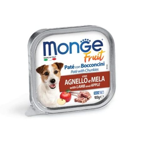 Monge Dog Fruit Paté & Chunkies Bárány - Alma 100g