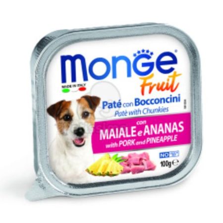 Monge Dog Fruit Paté & Chunkies Sertés - Ananász 32x100g