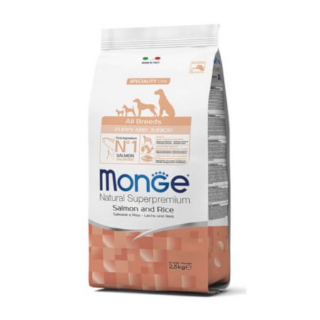 Monge All Breeds Puppy & Junior Salmon and Rice 2