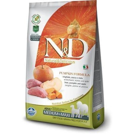 N&D Dog Grain Free vaddisznó&alma sütőtökkel adult medium/maxi 2