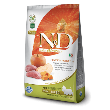 N&D Grain Free vaddisznó&alma sütőtökkel adult mini 2x 7kg