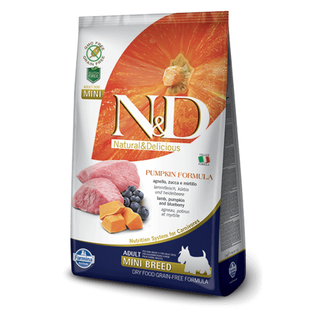N&D Grain Free bárány&áfonya sütőtökkel adult mini 2x 7kg