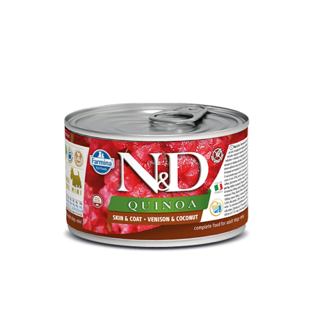 N&D Dog Quinoa konzerv szarvas&kókusz adult mini 6x140g
