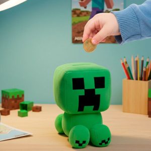 Minecraft - 2 az 1-ben Creeper Plüssfigura és Persely 20 cm-es