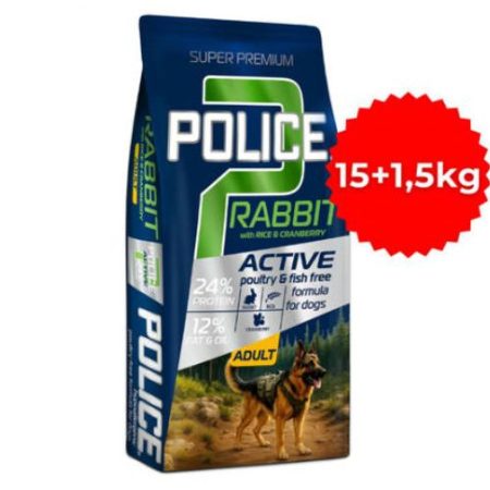 Police Adult Hypoallergenic Rabbit with Rice & Cranberry (nyúl