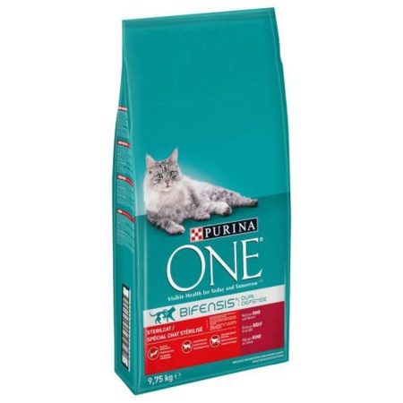 PURINA ONE STERILCAT Marhában gazdag száraz macskaeledel 9