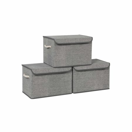 Textil tárolódobozok felnyitható tetővel 3db