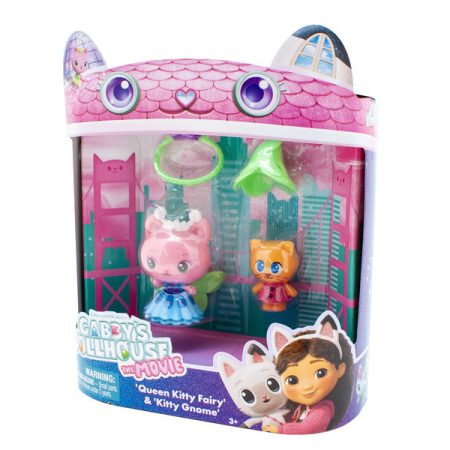 Gabi Babaháza: The Movie játékfigurák 2 db-os játékszett - Queen Kitty Fairy & Kitty Gnome